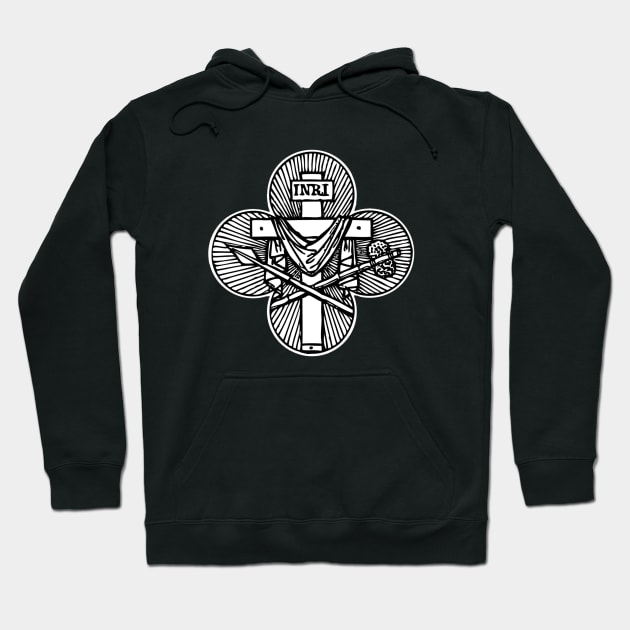 Cross w/ Symbols of Christ's Crucifixion Hoodie by DeoGratias